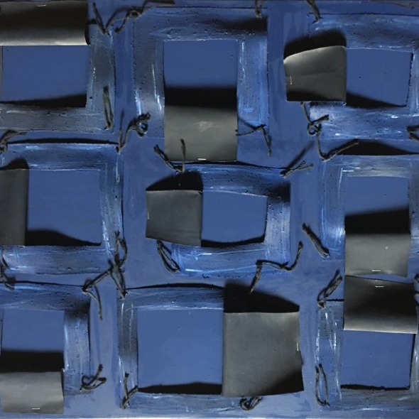 Dark Blue mixed media acrylic paint