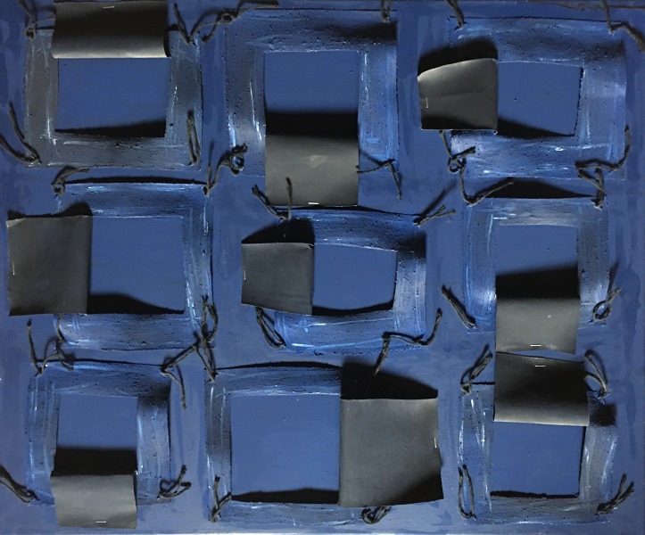 Dark Blue mixed media acrylic paint